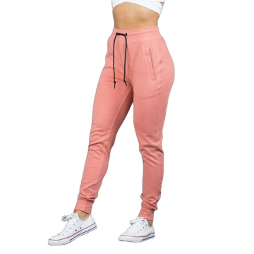 Women best quality cotton fleece warm winter joggers ,gym tight fit work out zipper joggers pants for ladies